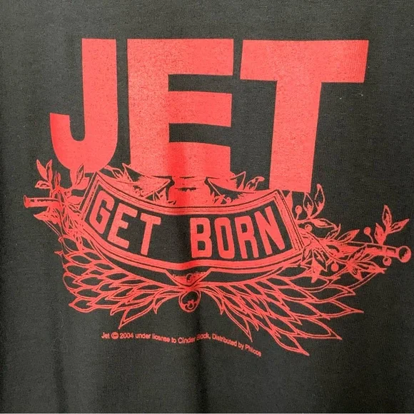 VTG Jet Get Born 2004 Band T Shirt Men’s XL Black Alt Rock Deadstock 00s Y2K - Picture 4 of 10